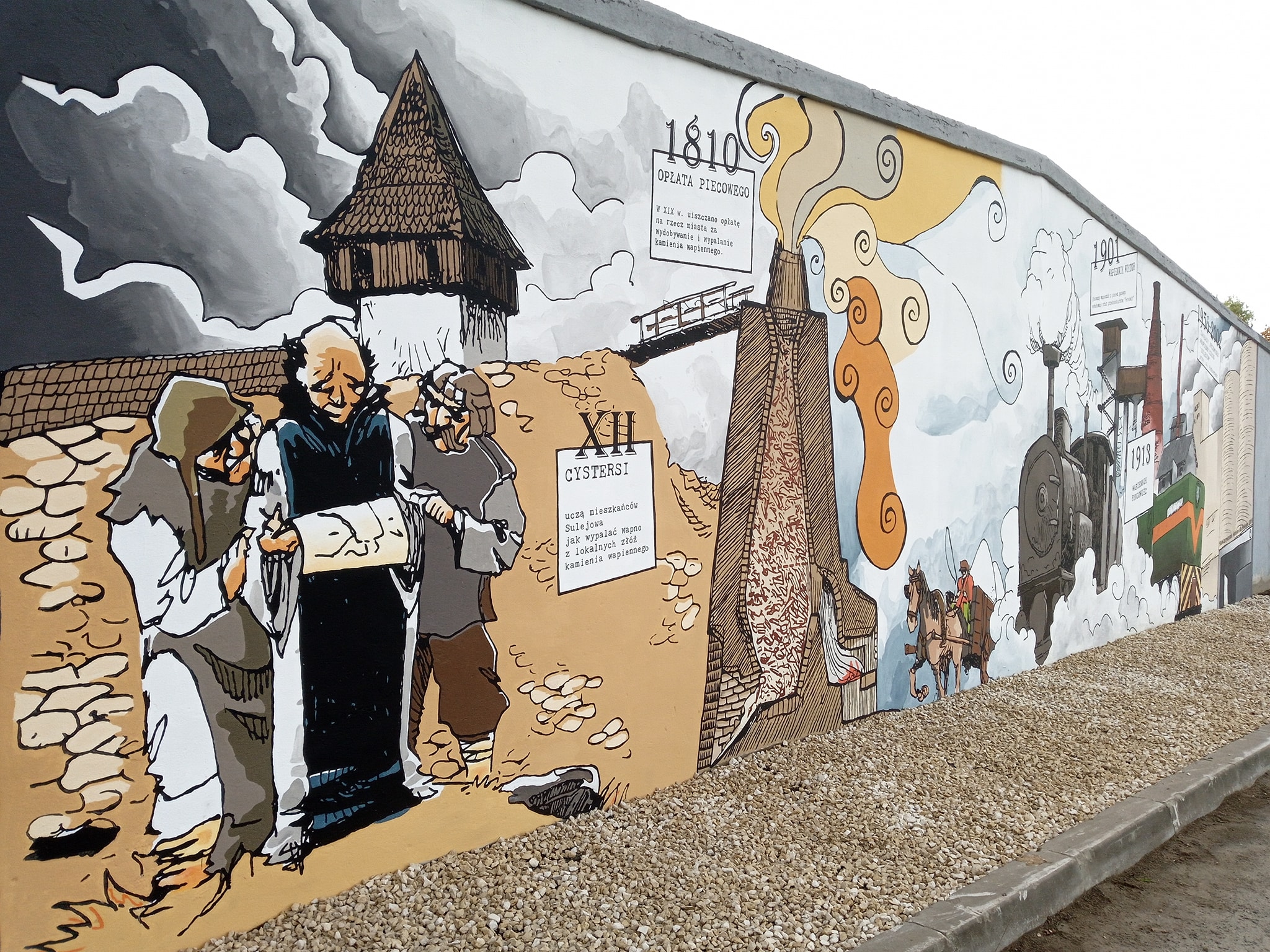 Photo of W Sulejowie mają „wapienniczy” mural