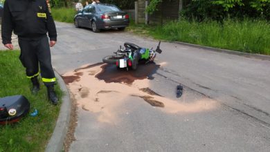 Photo of Wypadek motocyklisty w Piotrkowie. Na miejscu helikopter LPR [ZDJĘCIA, FILM]