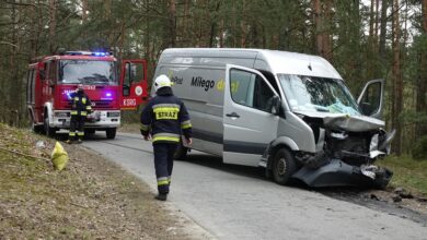 Photo of Czołowe zderzenie minibusów