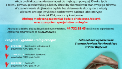 Photo of Bezpłatne badania urologiczne dla mieszkańców powiatu piotrkowskiego