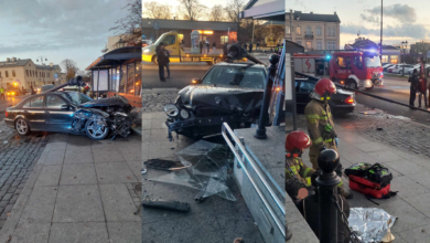 Photo of To cud, że nikt nie zginął! Mercedes wpadł w przystanek autobusowy na POW – ZDJĘCIA